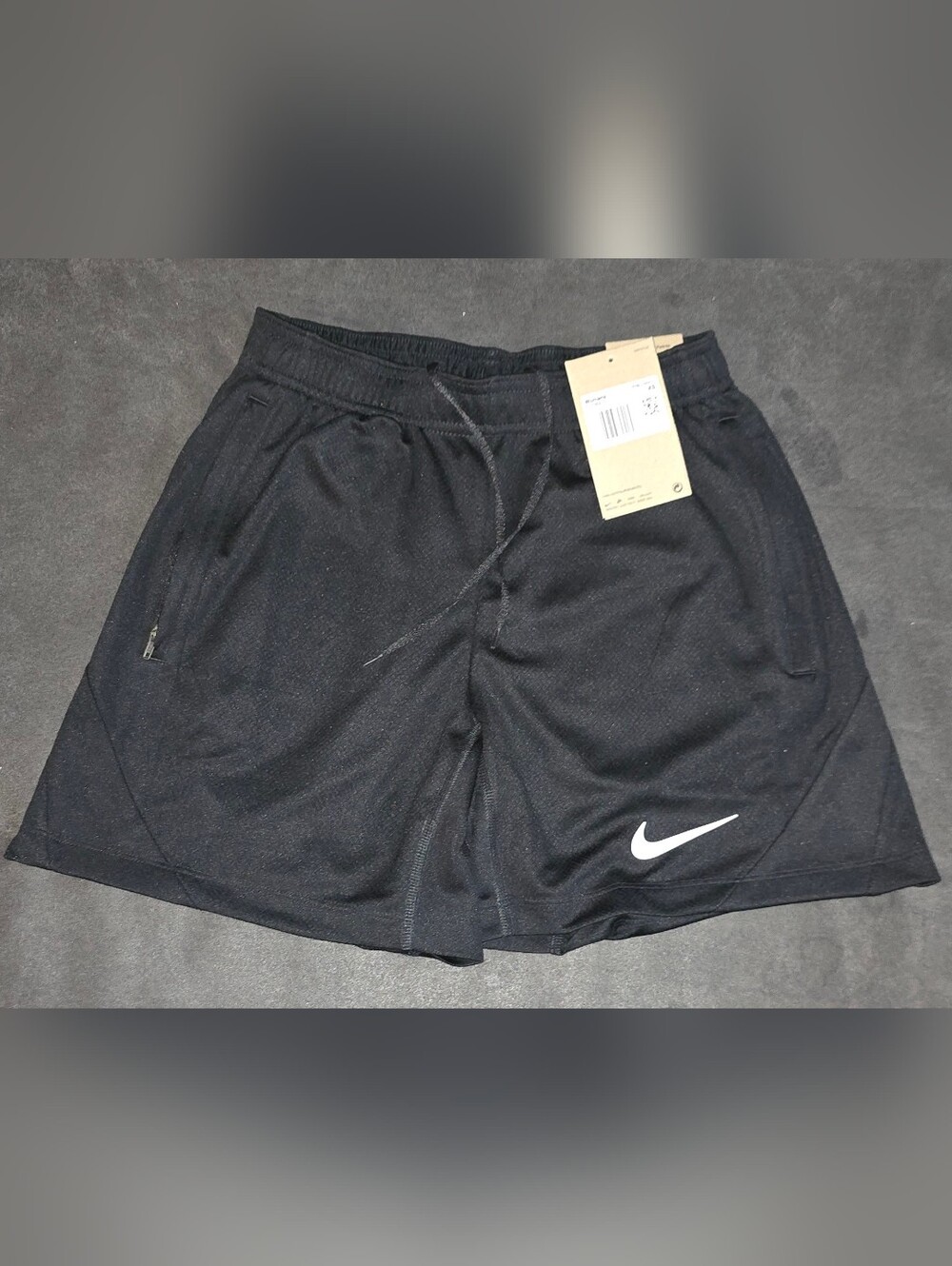 Nike Black Athletic Shorts with White Swoosh Womens XS